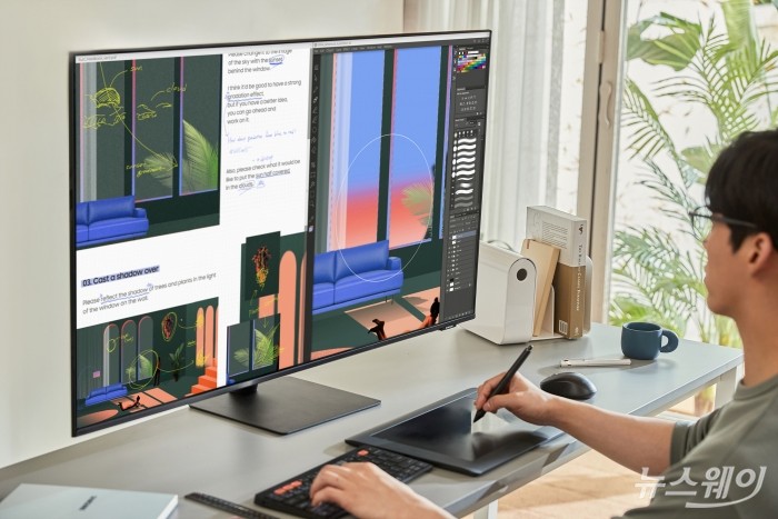 삼성 스마트 모니터 M7 43형 라이프스타일 이미지. 사진=삼성전자 제공