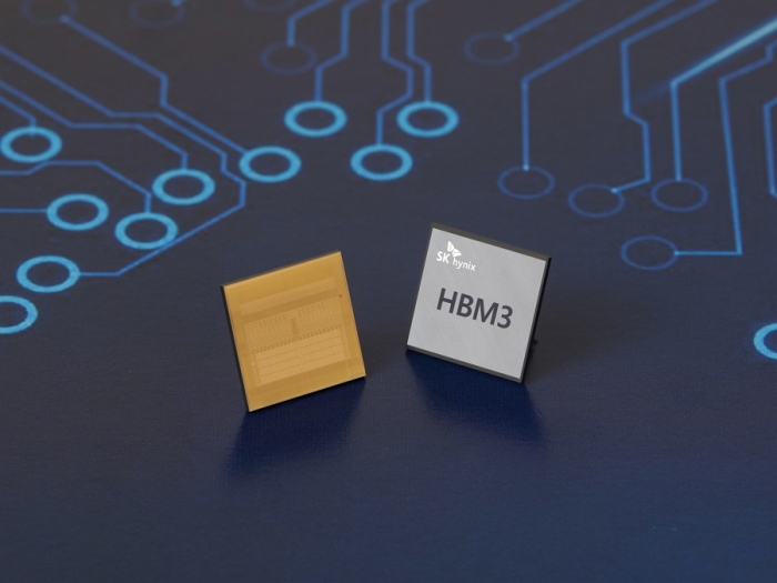 SK하이닉스가 업계 최초로 개발한 HBM3 D램. 사진=SK하이닉스 제공