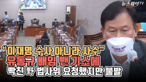 “이재명 수사 아니라 사수” 유동규 배임 뺀 기소에 빡친 野 법사위 요청했지만 불발