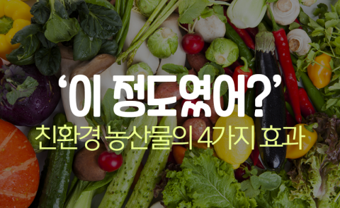 ‘이 정도였어?’ 친환경 농산물의 4가지 효과