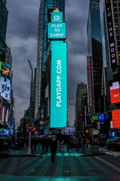 플레이댑, 美 뉴욕 타임스 스퀘어에 대형광고 진행