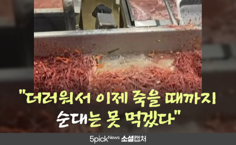 “더러워서 이제 죽을 때까지 순대는 못 먹겠다”