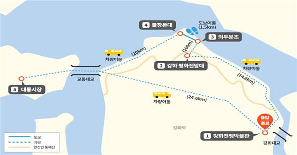 인천시, 강화군 비무장지대 인근 ‘디엠지(DMZ) 평화의 길’ 20일 개방