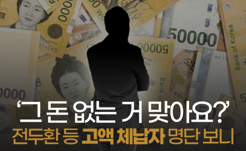 ‘그 돈 없는 거 맞아요?’ 전두환 등 고액 체납자 명단 보니