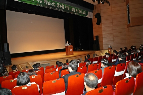 정읍시 12월 청원 조회, 시정 주요 핵심사업 공유
