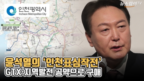 윤석열의 ‘인천표심작전’···GTX·지역발전 공약으로 구애