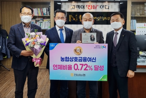 전남농협, 상호금융 연체비율 0.72% 달성