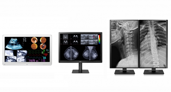 LG전자 수술용 모니터(32HL714S), 진단용 모니터(31HN713D), 임상용 모니터(27HJ713C) 제품 이미지. 사진=LG전자 제공