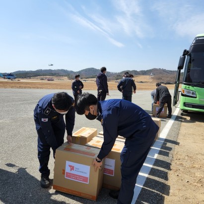 티앤씨재단, 산불진화대원 위해 3000만원 상당 물품 지원