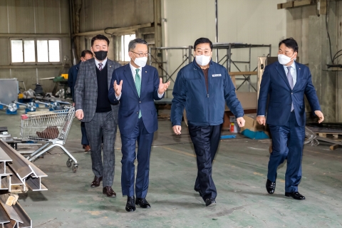 송종욱 광주은행장, 지역 중소기업 릴레이 방문 현장중심·지역밀착경영 실천