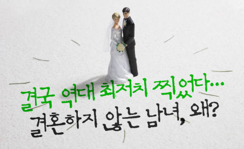 결국 역대 최저치 찍었다···결혼하지 않는 남녀, 왜?