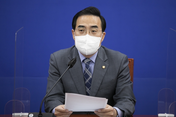 박홍근 더불어민주당 원내대표가 지난달 31일 국회에서 열린 정책조정회의에서 발언하고 있다. 사진=국회사진취재단