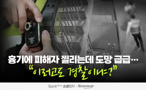 흉기에 피해자 찔리는데 도망 급급···&quot;이러고도 경찰이냐?&quot;