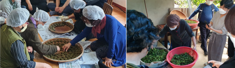 장흥군, 전통 발효차 청태전 제다 실습