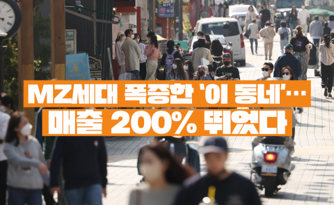 MZ세대 폭증한 '이 동네'···매출 200% 뛰었다