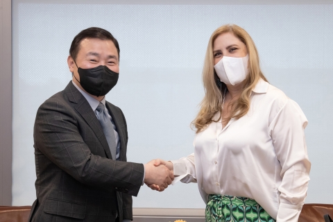한종희·이재승·노태문 삼성 경영진, 중남미 외교사절단 접견(종합)