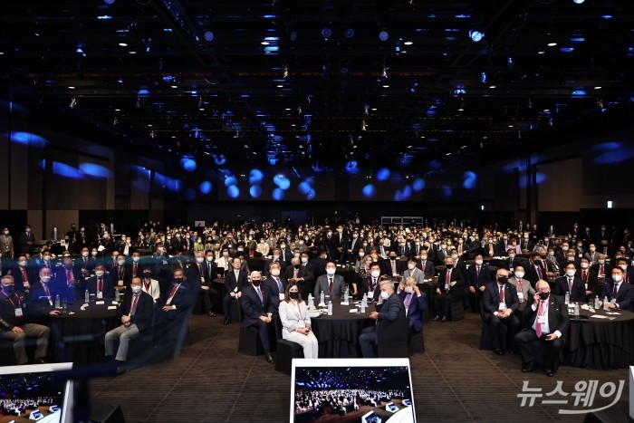 13일 오전 서울 신라호텔에서 열린 2022 아시안 리더십 컨퍼런스 모습. 사진=대통령실 기자단