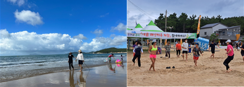 완도군, 해양치유 체험존 관광객에게 인기···5천 명 참여 '힐링'