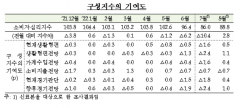 8월 기대인플레이션율 전월比 0.04%p 하락···소비자심리 지수도 ↓