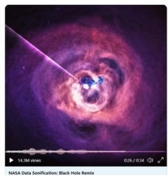NASA 블랙홀 소리 공개···'오싹' '천상의 아름다움' 평가 엇갈려