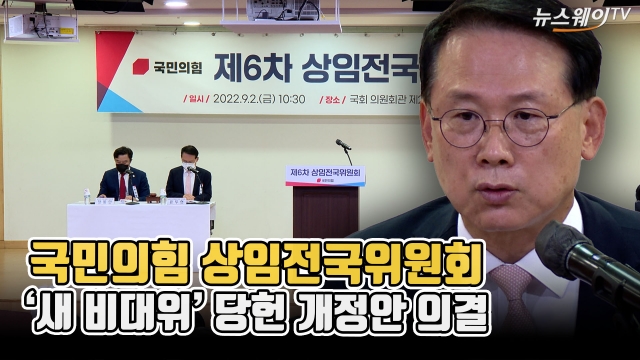 국민의힘 상임전국위원회, '새 비대위' 당헌 개정안 의결