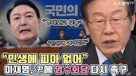 &quot;민생에 피아 없어&quot; 이재명, 尹에 영수회담 다시 촉구