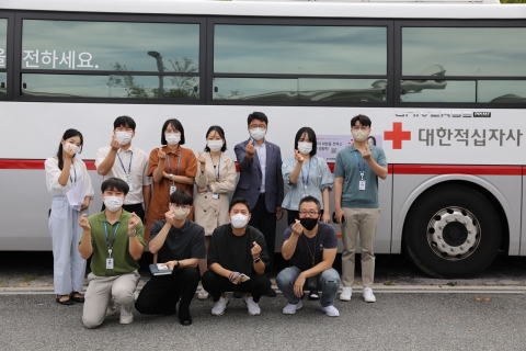 사학연금, 코로나19 혈액난 극복 위해 임직원 헌혈 동참
