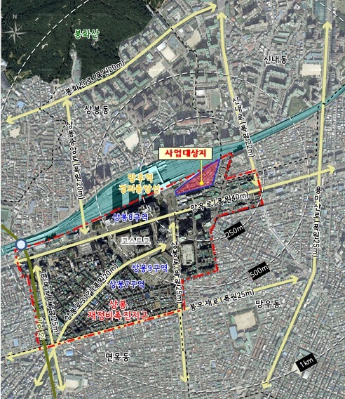 서울 망우역 역세권에 500가구 아파트 조성