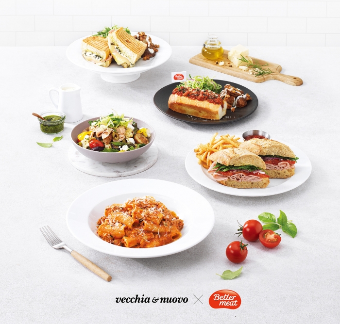 신세계푸드는 이탈리안 레스토랑 '베키아에누보'에서 '베러미트(Better Meat)' 콜드컷 햄, 미트볼, 다짐육 등을 주 재료로 활용한 샐러드, 샌드위치, 파스타 등 신메뉴 5종을 출시한다. 사진=신세계푸드 제공