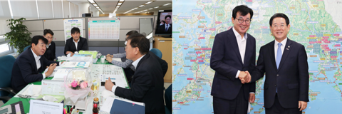 김성 장흥군수, 지역 현안사업 김영록 지사에게 지원 요청