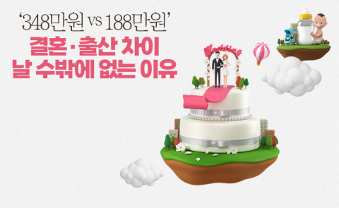 '348만원 vs 188만원' 결혼·출산 차이 날 수밖에 없는 이유