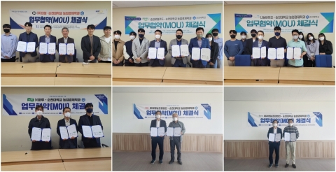 순천대학교 농업경제학과, 6개 지역 기업과 업무협약