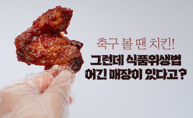 축구 볼 땐 치킨! 그런데 식품위생법 어긴 매장이 있다고?