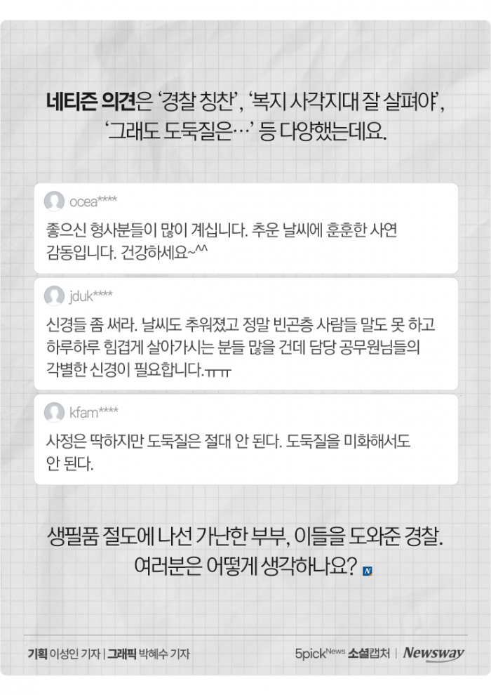 절도범 잡으러 갔다가 컵라면 사 주고 온 경찰, 왜? 기사의 사진