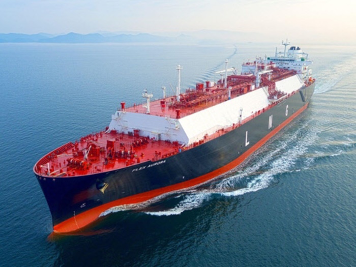 현대삼호중공업이 건조한 LNG(액화천연가스) 운반선. 사진=한국조선해양 제공.