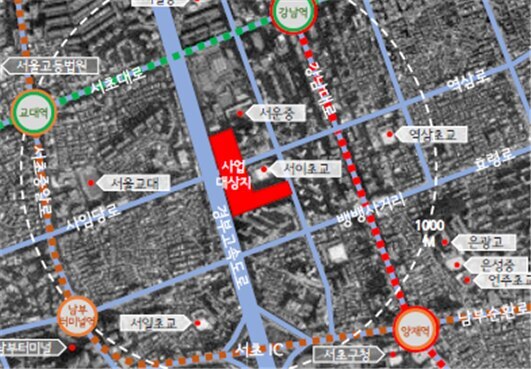 서초동 신동아아파트 재건축사업 위치도. 사진 = 서울시 제공