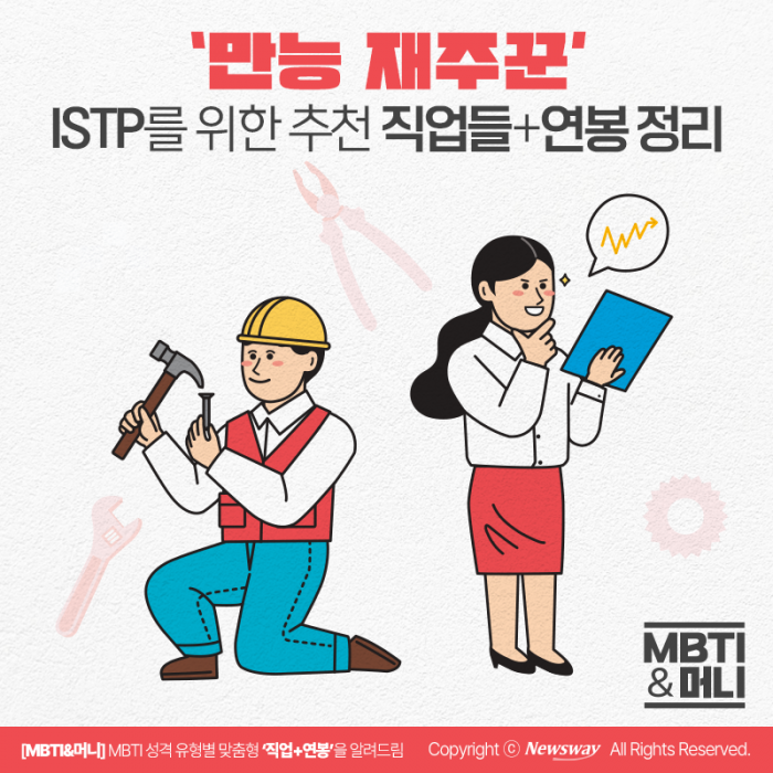 '만능 재주꾼' ISTP를 위한 추천 직업+연봉 정리 기사의 사진