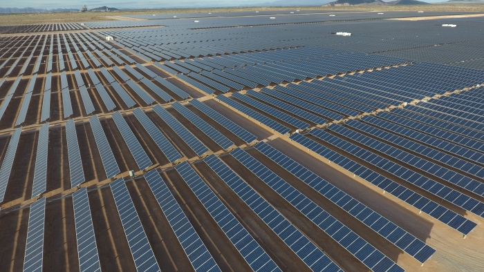 미국 애리조나주에 HD현대에너지솔루션의 고출력 태양광 모듈이 설치돼있다. 사진=HD현대에너지솔루션 제공