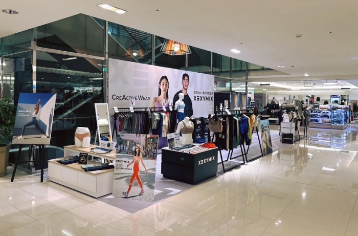 젝시믹스는 오는 7월 10일까지 대만 중부 최대 도시로 꼽히는 타이중에 위치한 '탑 시티' 백화점 내에서 팝업매장을 운영한다. 사진=브랜드엑스코퍼레이션 제공