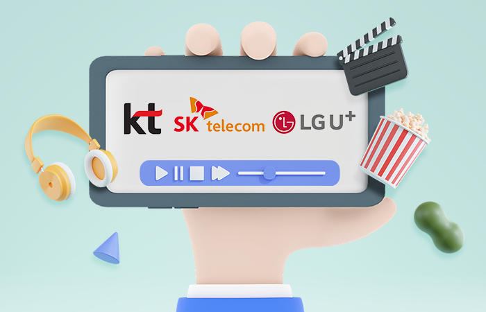 통신 3사(SKT·KT·LGU+)가 새로운 수익원인 콘텐츠 시장에서 치열한 경쟁을 벌이고 있다. 그래픽=박혜수 기자