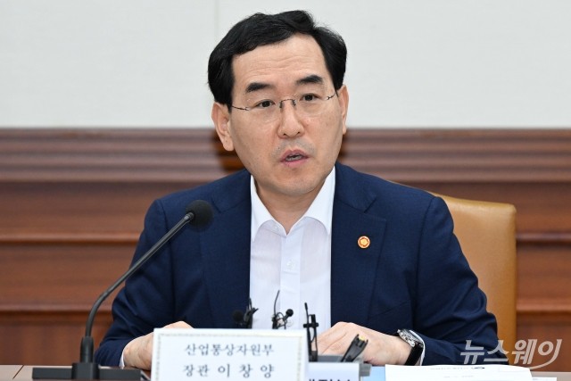 '소·부·장' 경쟁력강화위서 발언하는 이창양 산업부 장관