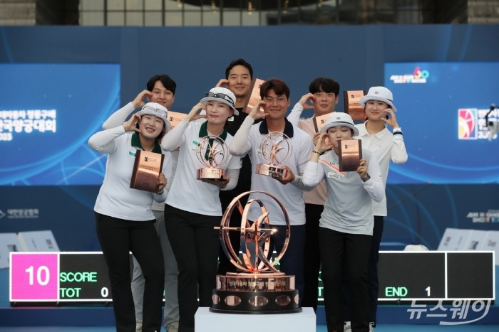 현대자동차 정몽구배 한국양궁대회 2023 우승자 세레머니(리커브). 사진=현대차그룹 제공