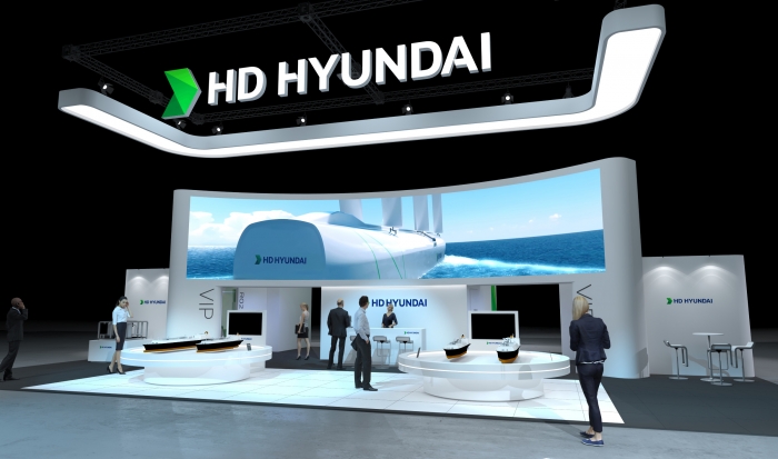 싱가포르서 열린 '가스텍2023'에 마련된 HD현대 부스 조감도. 사진=HD현대 제공