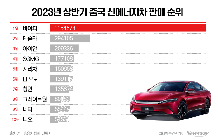 깊어지는 정의선 회장의 고민···전기차 최대 시장, 중국을 어찌할꼬 기사의 사진
