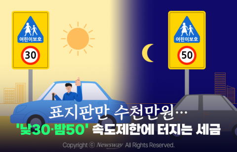 표지판만 수천만원···'낮30·밤50' 속도제한에 터지는 세금