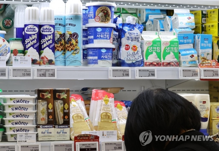 생크림 제품 출고가 5~9% 인상 예정. 사진=연합뉴스 제공