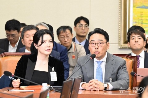 의원 질의 답변하는 피터 곽 아디다스코리아 대표