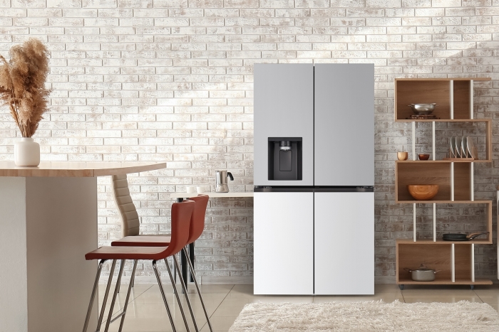 LG 디오스 오브제컬렉션 얼음정수기냉장고가 설치된 주방 이미지. 사진=LG전자 제공