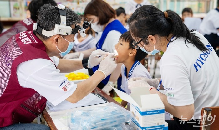 효성이 10월 29일부터 11월 4일까지 베트남 지역주민을 위한 의료봉사단 '미소원정대'를 파견했다. 사진=효성 제공