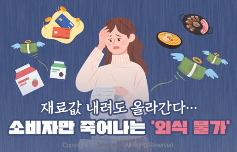 재료값 내려도 올라간다···소비자만 죽어나는 '외식 물가'